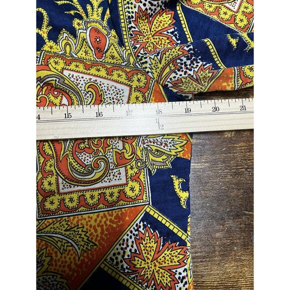 Vintage Hooper Vienna Model Shirt Womens Medium Paisley Austria 70s Blouse Retro - Picture 10 of 13